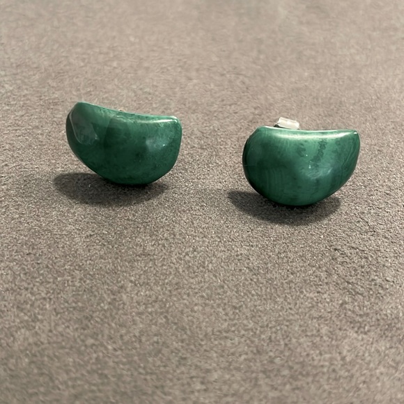 Green Malachite Earrings - Picture 1 of 4